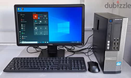 Best Offer DELL Core i5 Computer Set 19" Wide Monitor 8GB RAM Win 10