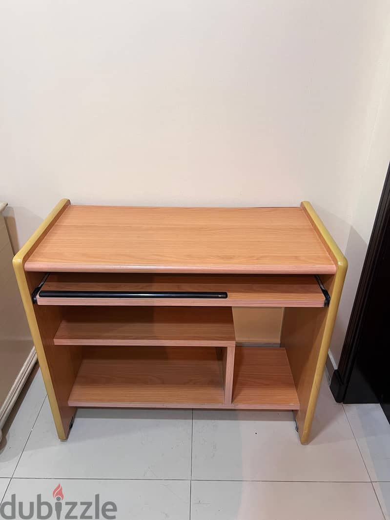 Computer Desk / Study Table with Keyboard Tray(Fully wooden – 85×40 cm 2
