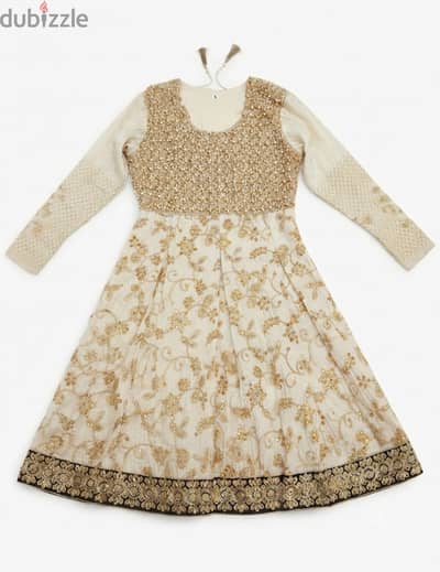 Beige and golden dress