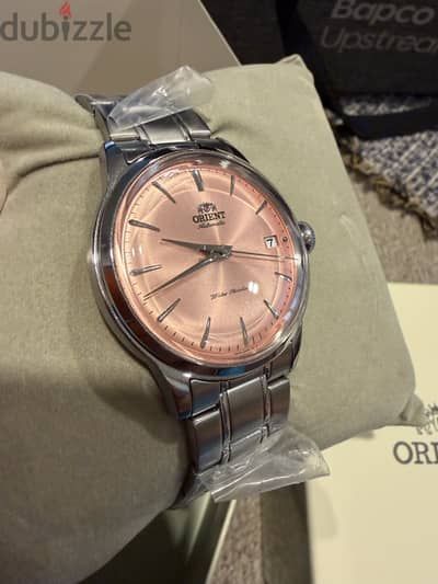 For sale orient bambino salmon dial new