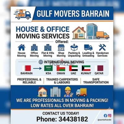 house Movers and packers professional service in Bahrain
