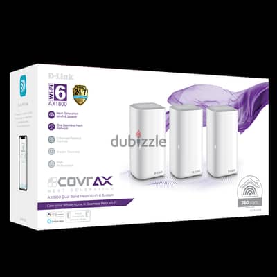 D-Link CovrAX1800 Dual Band Mesh Wi-Fi 6 System