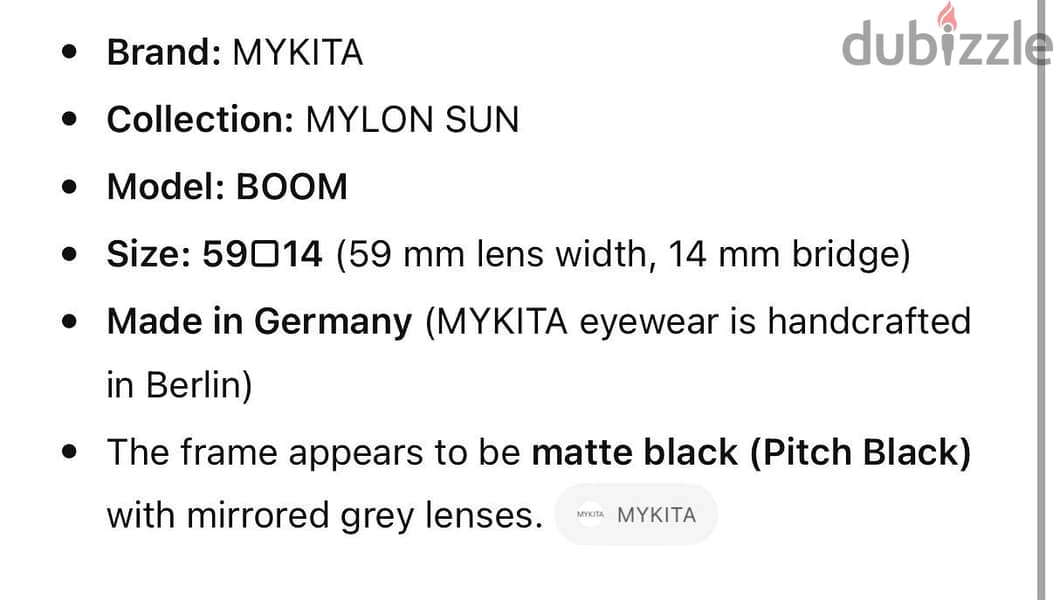 Original Mykita Sunglasses 7