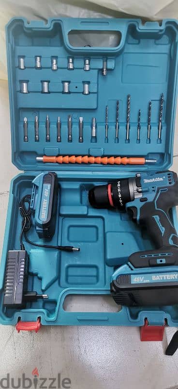 makita cordless drill with dual battery brushes