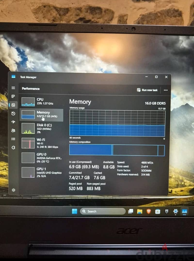 ACER NITRO i7 12900H 20 core RTX4050 6GB Gaming Laptop 8