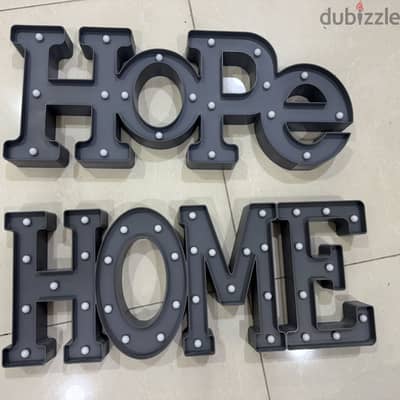 Hope & Home Lettered Aperture with LED