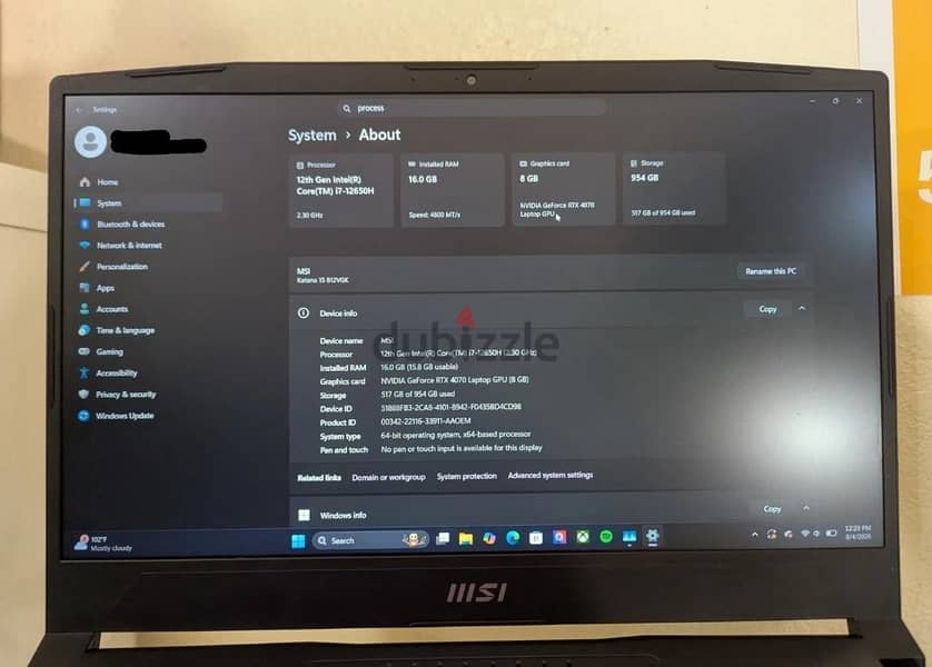 Gaming Laptop i7 12800 gen RTX 4050 16DDR5 Laptop 2