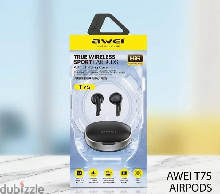 Awei T75 True Wireless Sport Earbuds 2