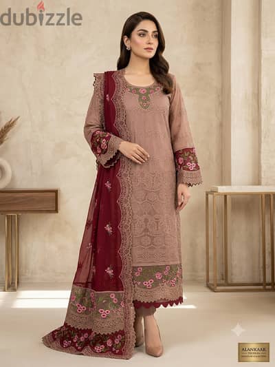Unstitched chickenkari suit