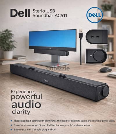 Dell AC511 USB soundbar attach directly to compatible monitors