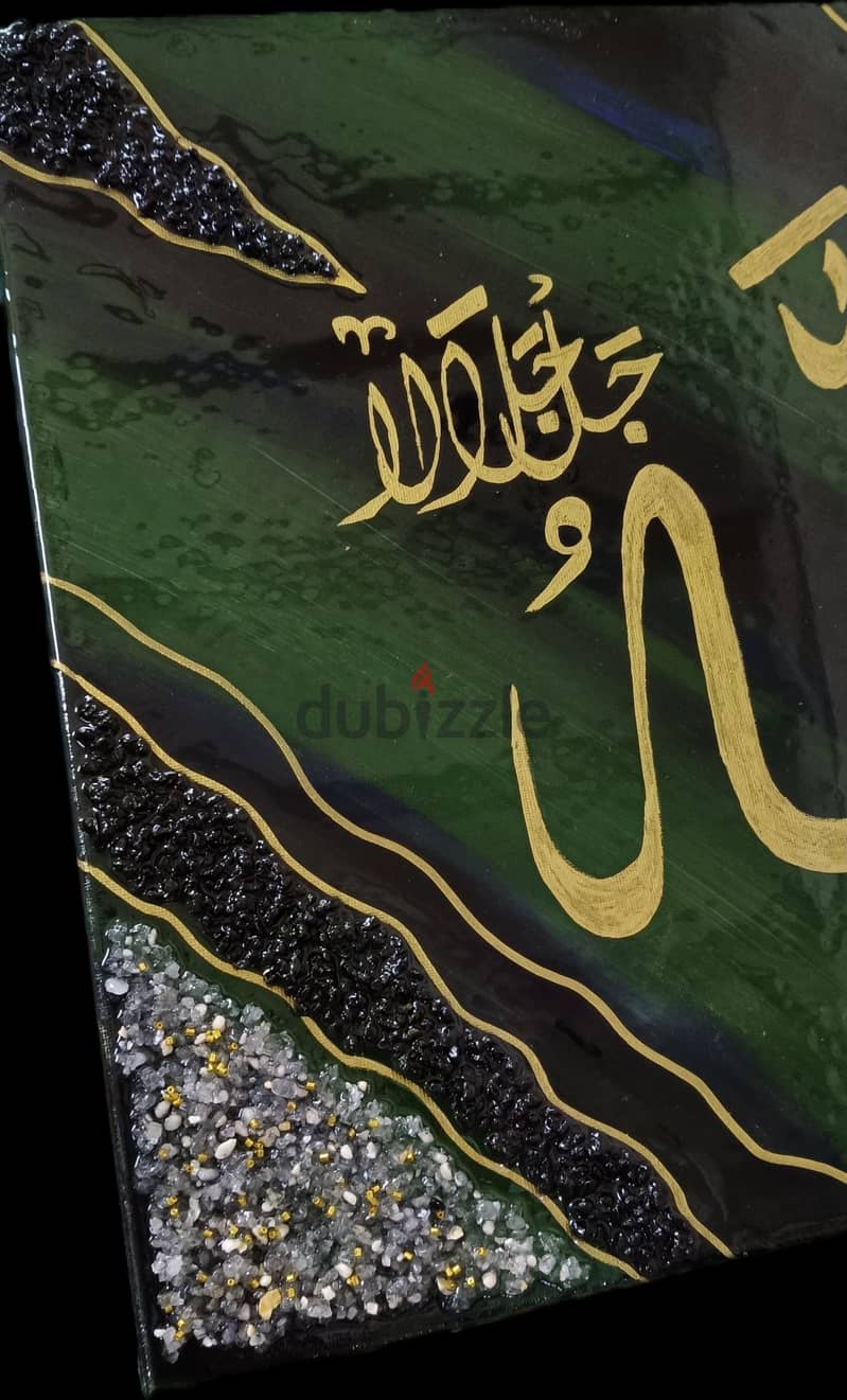hand made canvas with resin art 1