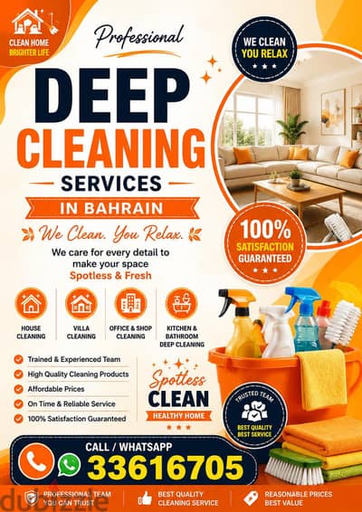 apartment deep cleaning villa house office restaurant cleaning service