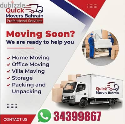 WhatsApp34399867 Bahrain Mover and Packer Furniture Moving and Packing