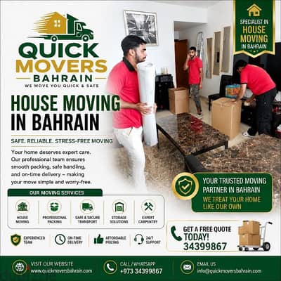 WhatsApp call 34399867 Mover and Packer Bahrain House Shifting Moving