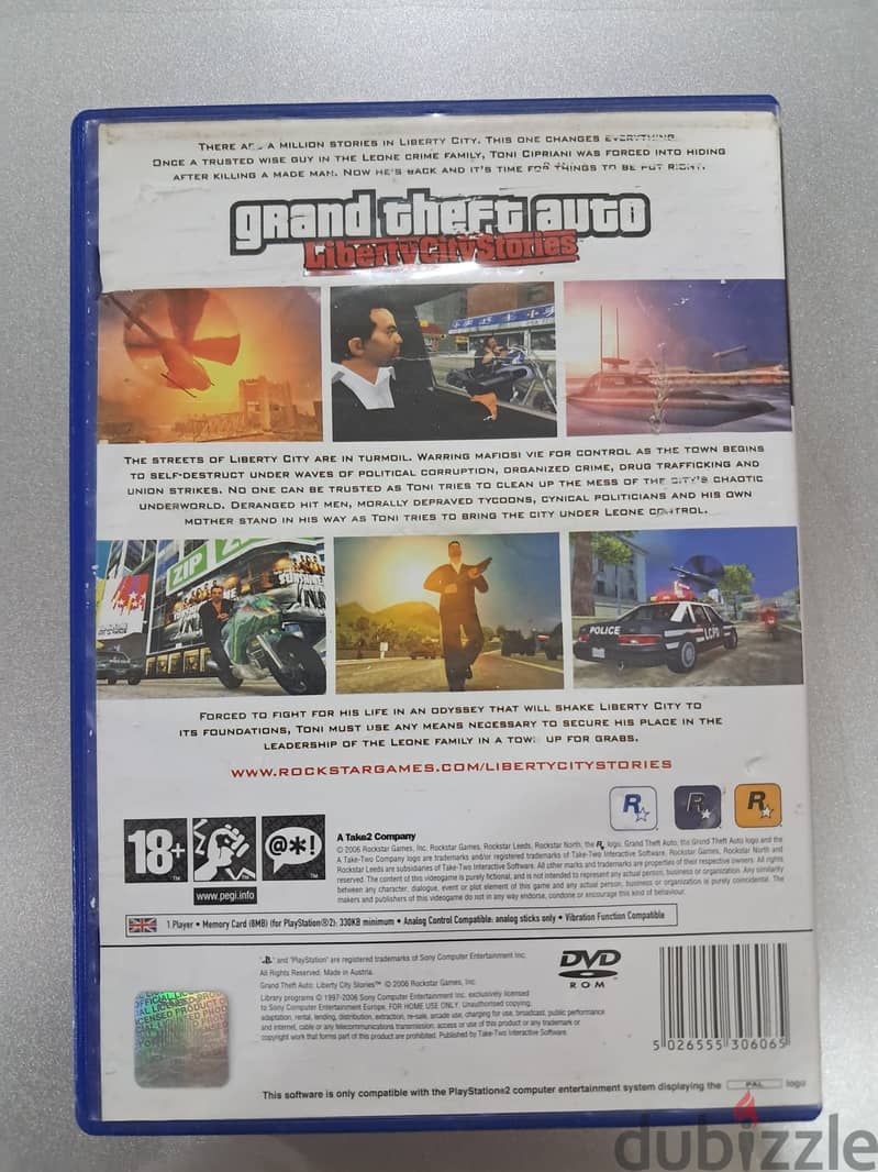 GTA Grand Theft Auto Liberty City Stories PS2 PlayStation 2 1
