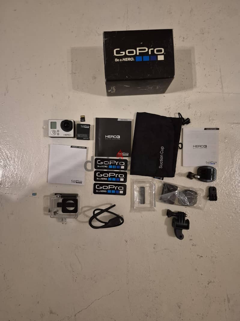 GoPro Hero 3 White Edition Bundle - Complete Kit for Sale 1