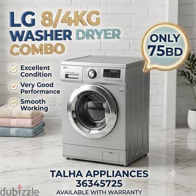 LG 8KG Washer 4KG Drayer Very Good Machine With Warranty 75BD