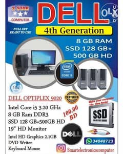 DELL Core I5 WIFI Computer 4th Gen(SSD 10x Fast)SSD 120GB+500GB 8 GB R 0