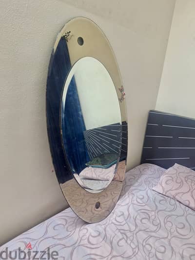 Oval Wall Mirror For Bedroom- Good Condition