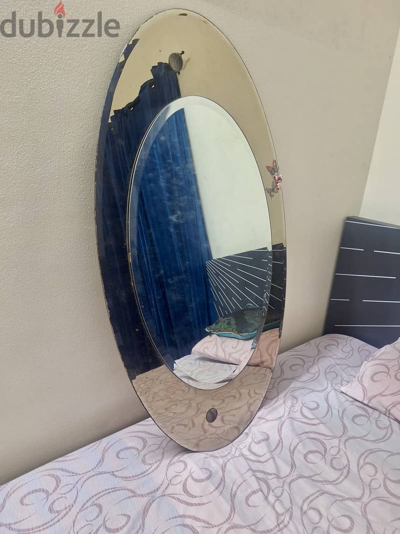 Oval Wall Mirror For Bedroom- Good Condition 1