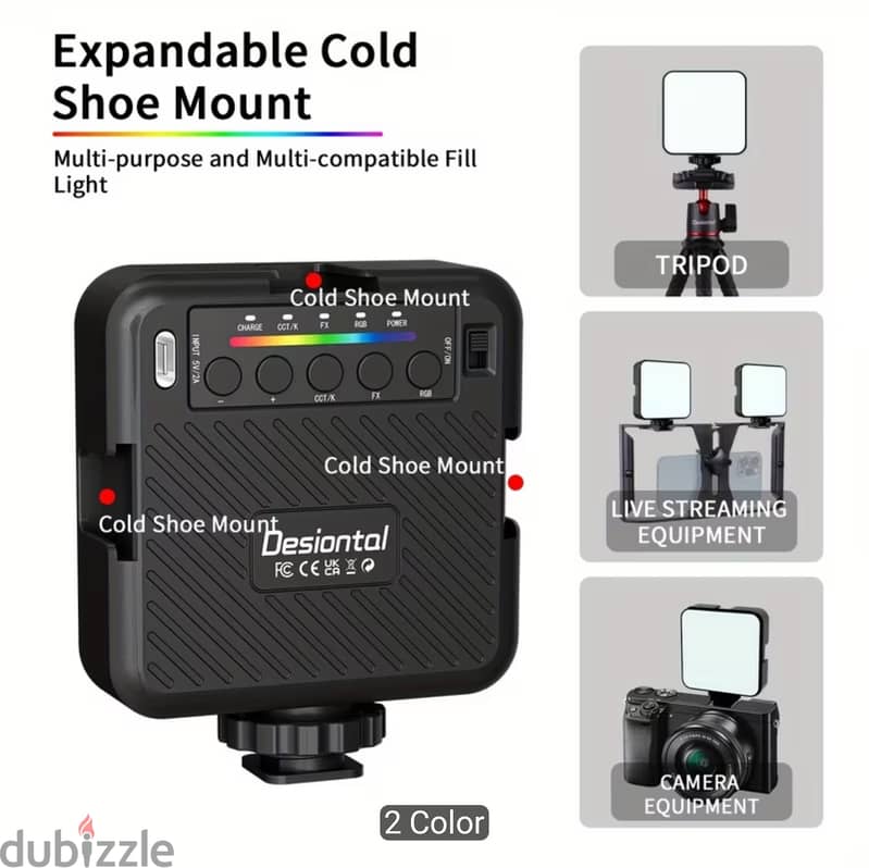 Portable LED & RGB Photography Fill Light | Adjustable Brightness & Co 2