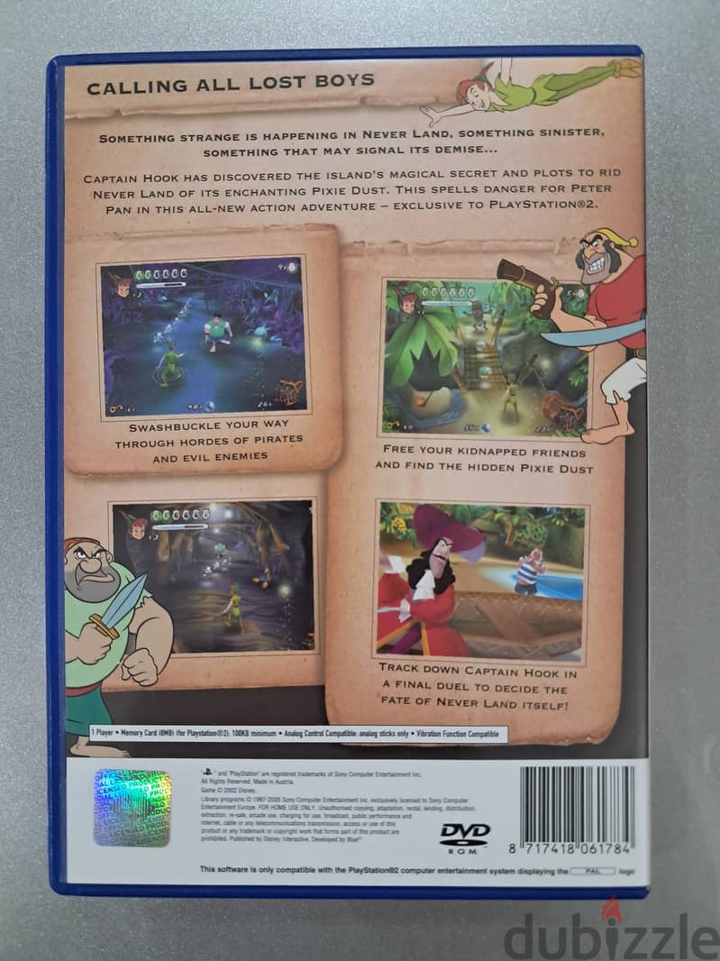 Peter Pan The Legend Never Land PS2 PlayStation 2 (LIKE NEW) 2