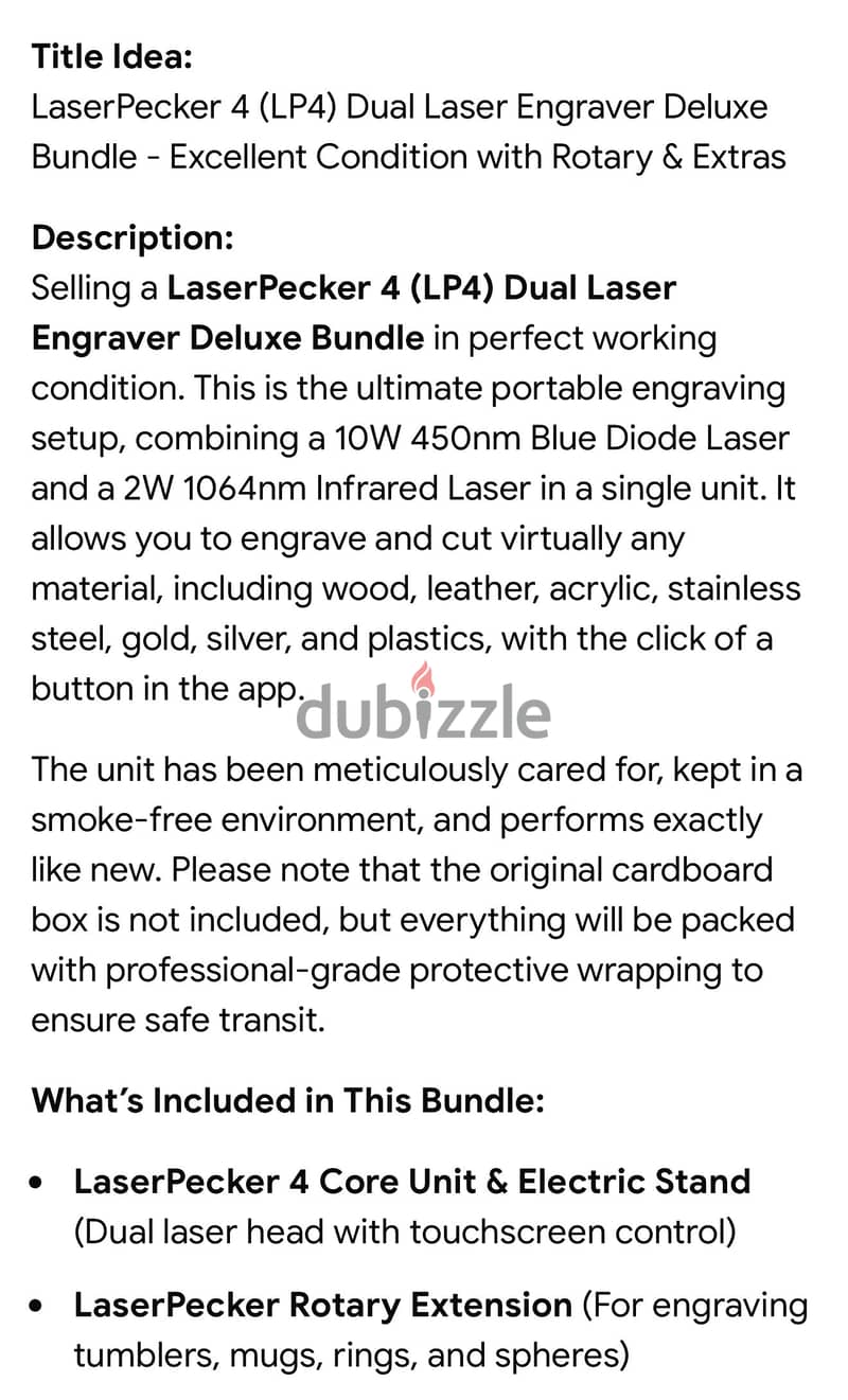 Laser Pecker 4 (full kit with extensions) Brand new condition 4