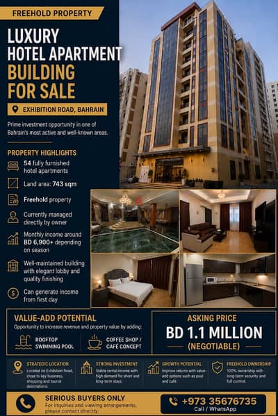 hotel apartment building /from owner - agents accepted
