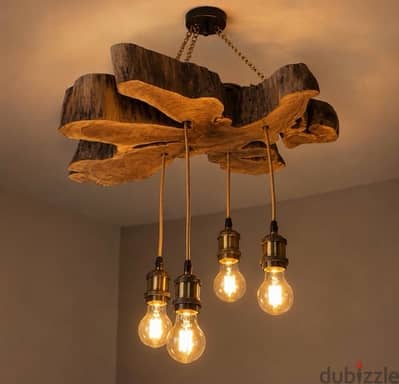 ثريا خشبية ريفية | Rustic Wood Chandelier