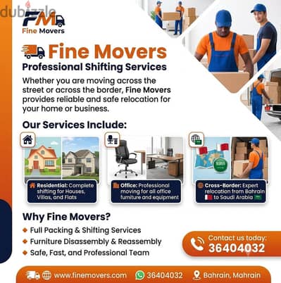 Movers and Packers ​ Fine Movers: Professional Shifting Services ​Wh