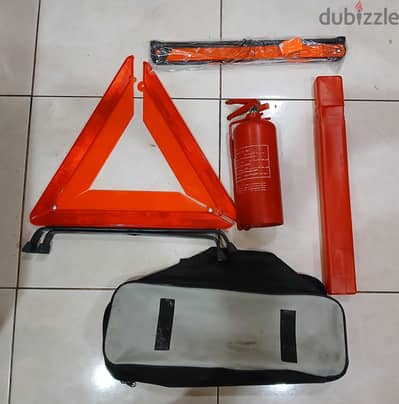 car warning roadside sign reflective 2 set