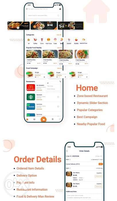 Multi restaurant app android ios low cost 0