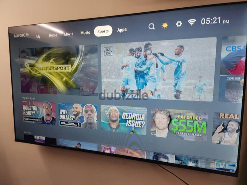mega brand 57 inches smart tv 4k 5