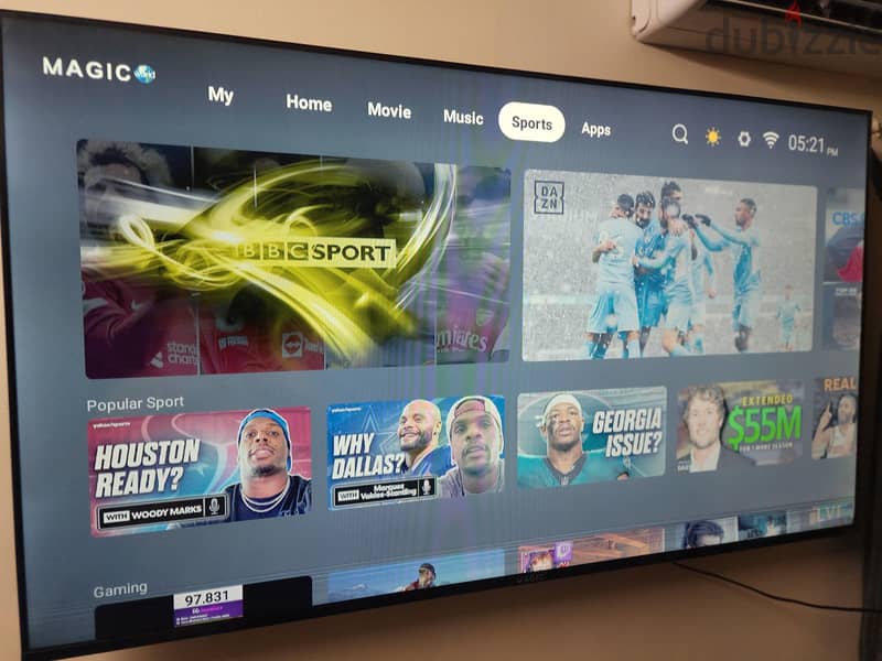 mega brand 57 inches smart tv 4k 8