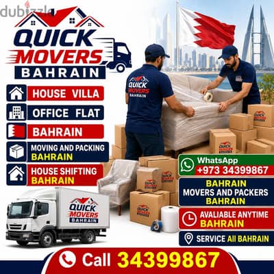 MOB: 34399867 Best Movers and Packers Bahrain Furniture Packing Moving