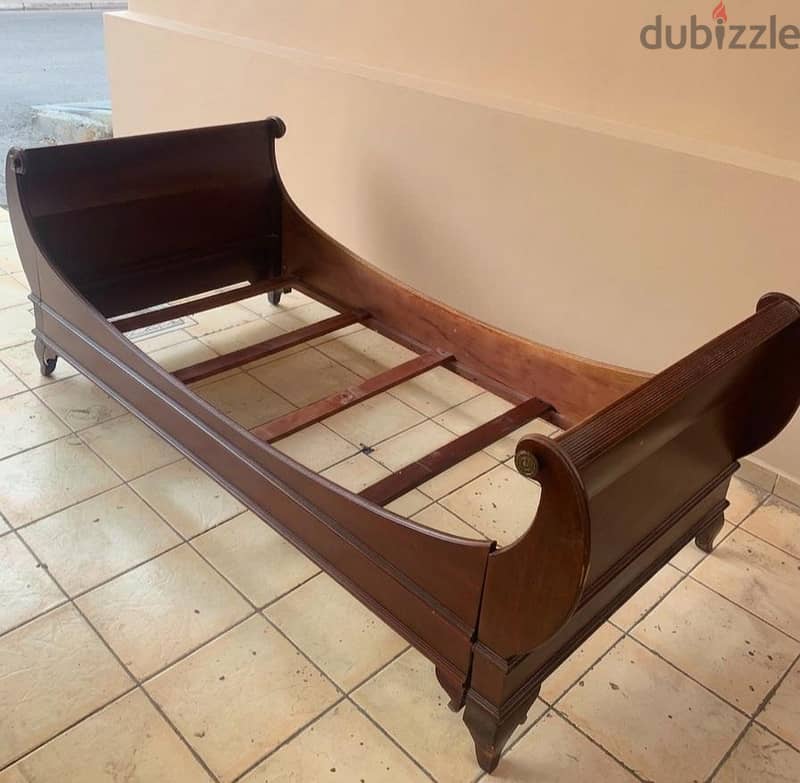Large Single Bed Frame (Wood) 2