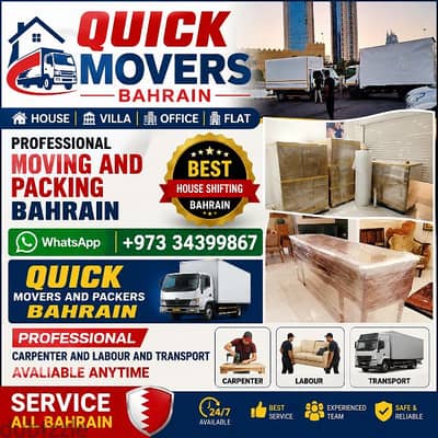 WhatsApp 34399867 safe movers and packers Company quick movers bahrain