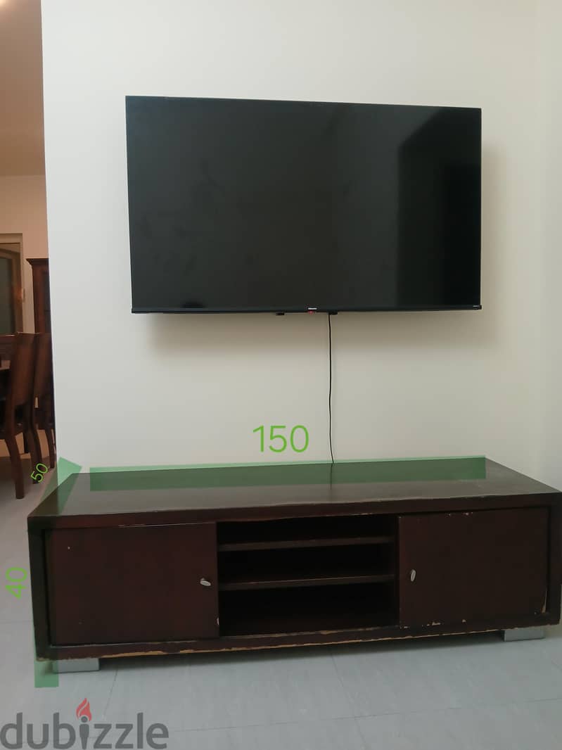 WOODEN TV TABLE FOR SALE 1