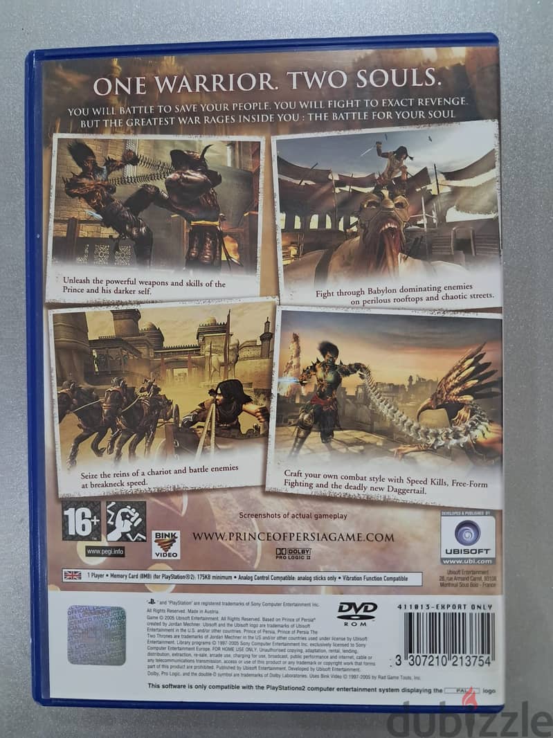 Prince Of Persia The Two Thrones PS2 PlayStation 2 2