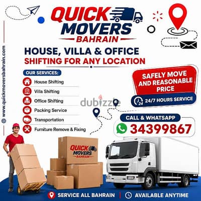 MOB: 34399867 Bahrain House Shifting, Furniture Home Villa Flat Moving