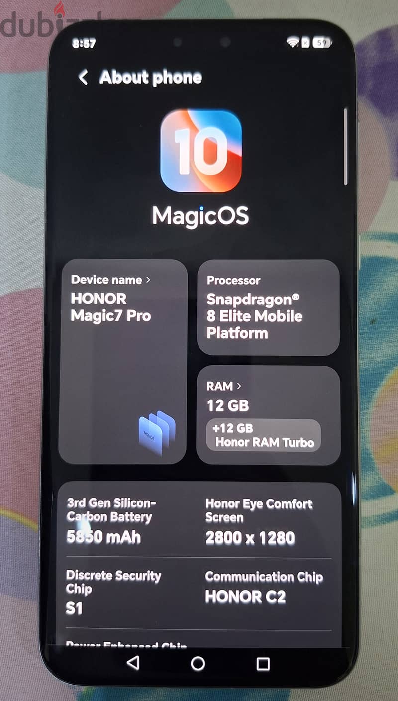 Excellent condition Honor Magic 7pro 12gb ,512 gb dual sim 7