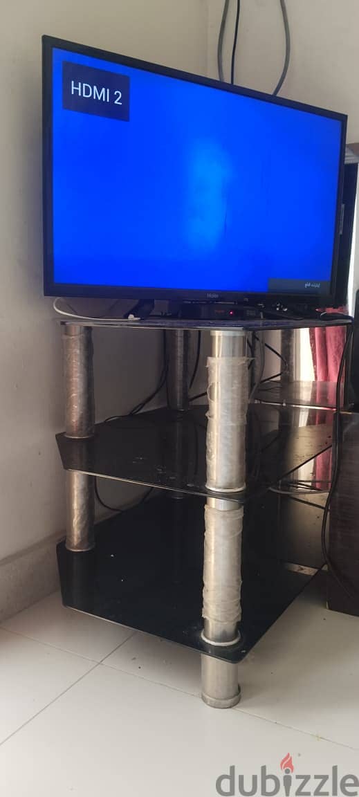 TV,Airetl set of bo,Remote, Dish(Big),TV stand 2