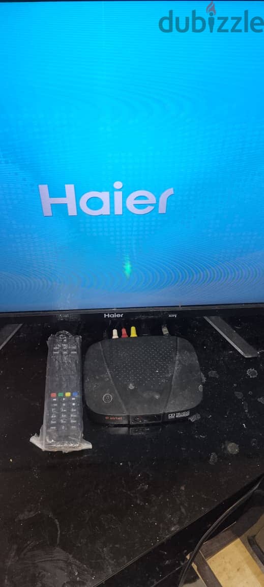 TV,Airetl set of bo,Remote, Dish(Big),TV stand 3