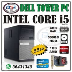 DELL Core i5 Computer with AMD 1GB Radeon Graphics Ram 4GB 500GB HDD 0