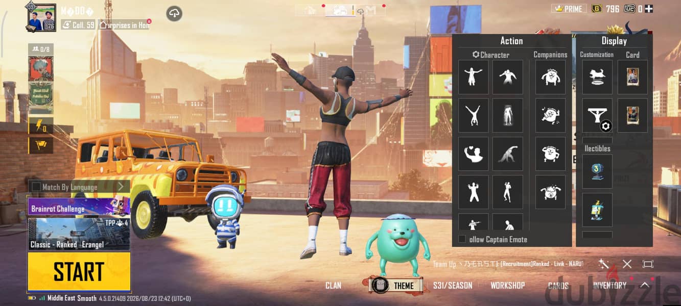 PUBG id collection level 59 glacier level 5 another main guns 4 5 1