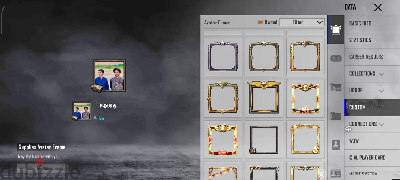 PUBG id collection level 59 glacier level 5 another main guns 4 5 11