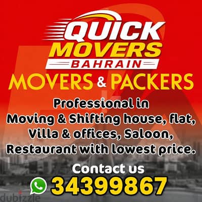 MOB: 34399867 Movers and Packers Bahrain Company moving House Shifting
