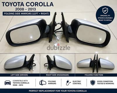 electric folding mirrors Corolla 2008 to 2013 orignal