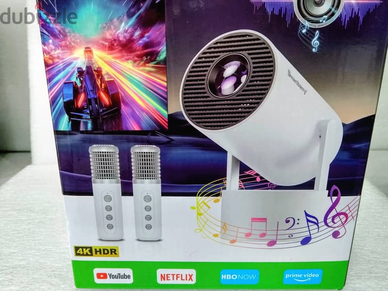 SmartBarry HT88 Pro 3-in-1 Smart Android  4K Projector  25 BD 1