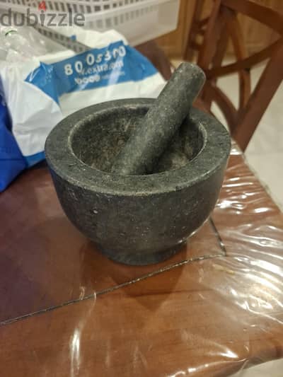 original granite morter and pestle